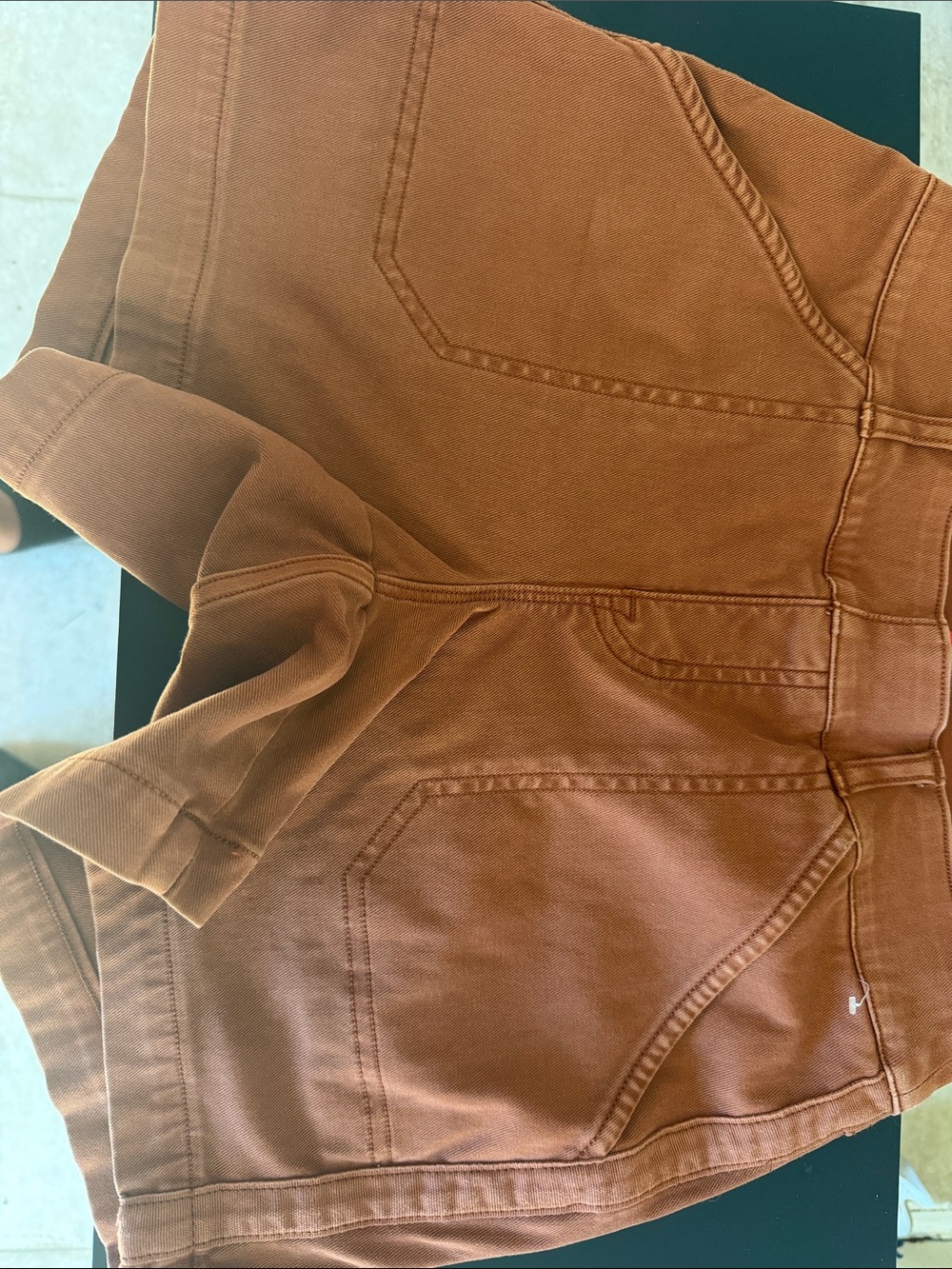 SPANX Women's Rust Brown Jean Shorts Jacket